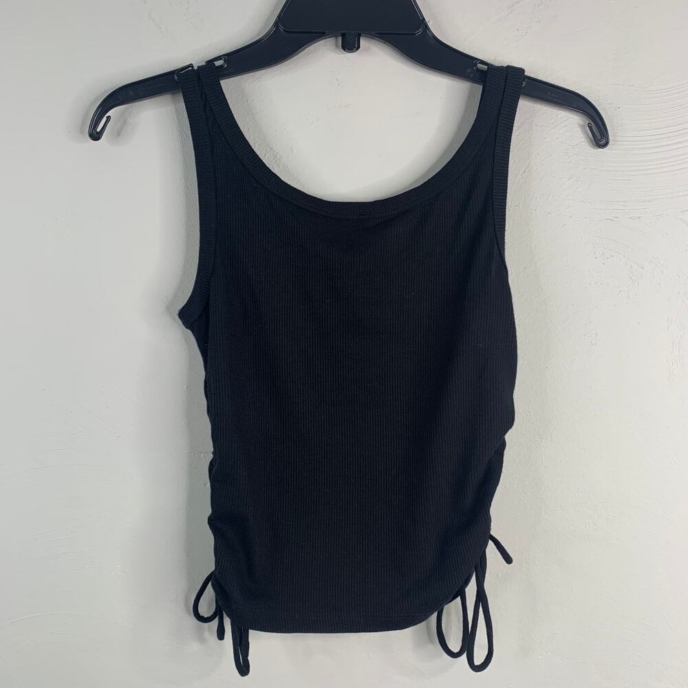 Princess Polly Black Drawstring Side Ruched Tank Top - Picture 6 of 7